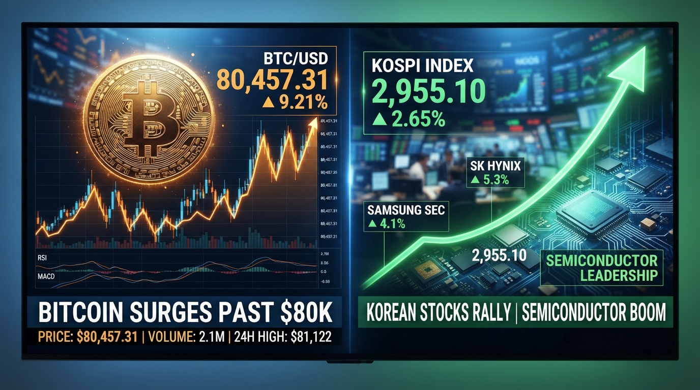 比特币死守8万美元等FOMC，韩股熔断式暴涨点燃AI存储行情
